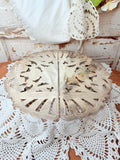 Vintage, expanding, ornate silver tray ￼