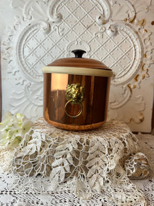 COPPER AND GOLDEN LION VINTAGE ICE BUCKET