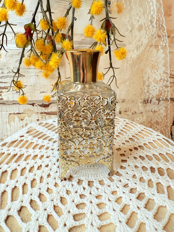 VINTAGE ORMOLU PERFUME BOTTLE - 4 AVAILABLE