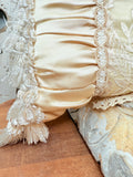 ANTIQUE RARE SILK WITH TASSELS PILLOW - 2 AVAILABLE