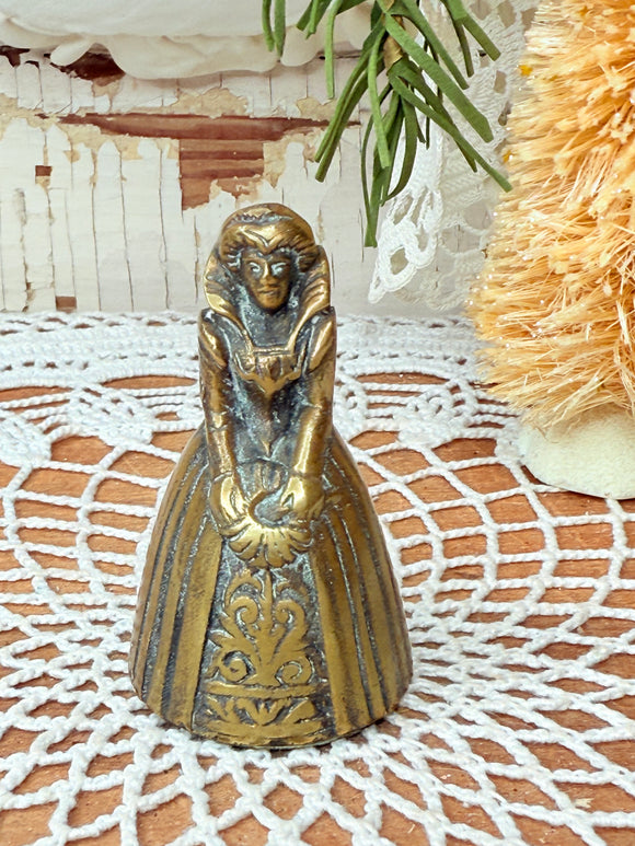 LARGE BRASS LADY BELL