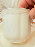 VINTAGE IRONSTONE TEACUP AND SAUCER SET - 6 - AVAILABLE