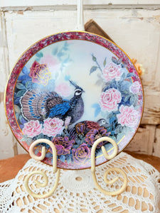 VINTAGE PLATE DECOR - PEACOCK