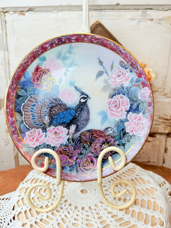 VINTAGE PLATE DECOR - PEACOCK