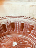 VINTAGE PRESSED GLASS DETAILED BOWL