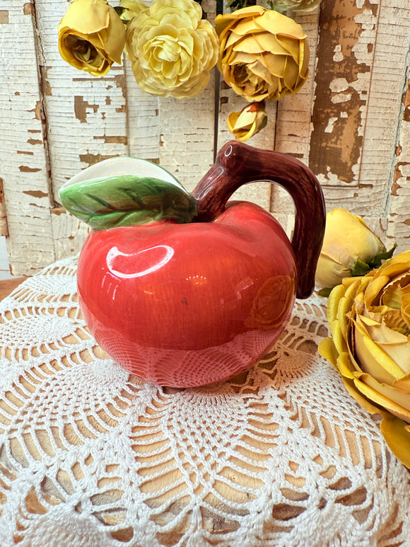 HANDMADE POTTERY APPLE CREAMER
