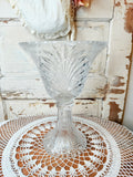 XL CRYSTAL VINTAGE DETAILED PEDESTAL FRUIT BOWL CENTERPIECE