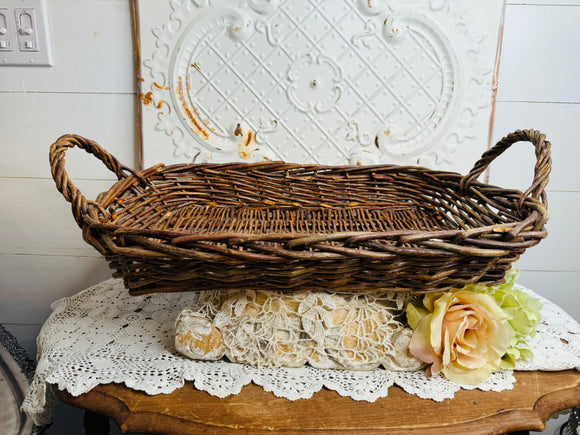 VINTAGE DRYING BASKET FRENCH OVAL TRAY