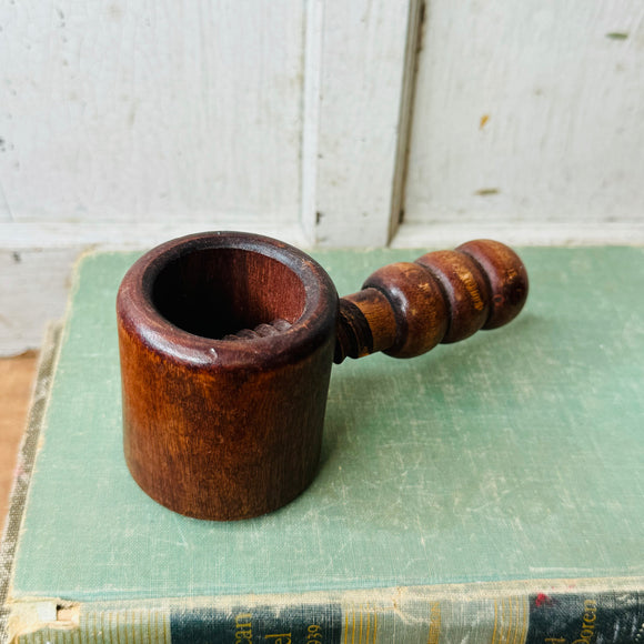 VINTAGE CHERRY WOOD FINISH SCREW TWIST NUTCRACKER- 3 AVAILABLE