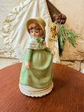 ORNATE VINTAGE BELL - GREEN BOW