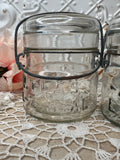 ANTIQUE ATLAS GLASS CANISTER - 2 AVAILABLE