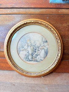 ANTIQUE VICTORIAN ROUND ART #2