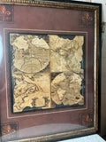 XL WORLD MAP FRAMED PICTURE