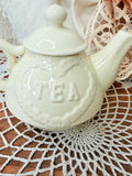 VINTAGE ADORABLE HEART TEAPOT JAR