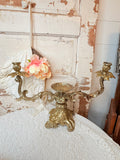VINTAGE XL BRASS ROCOCO ITALY CANDELABRA