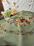 GREEN HANDMADE FLORAL FABRIC DECOR