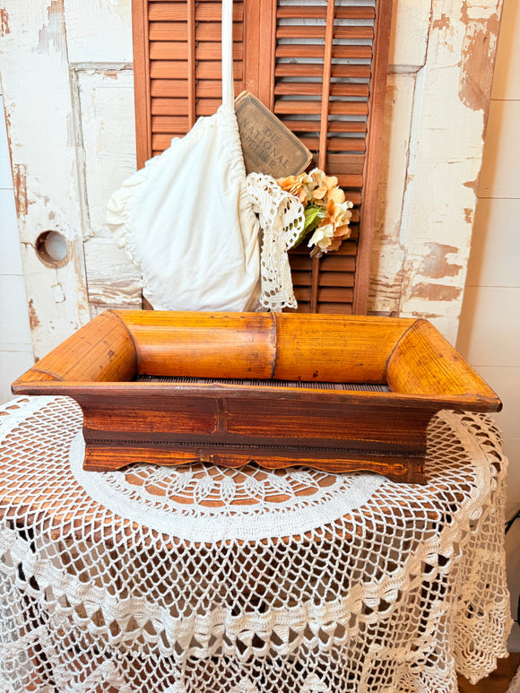 BAMBOO BASKET PLANT STAND