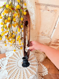 WEAVING LOOM VINTAGE CANDLE SCONCE
