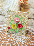 VINTAGE FLORAL TISSUE BOX COVER
