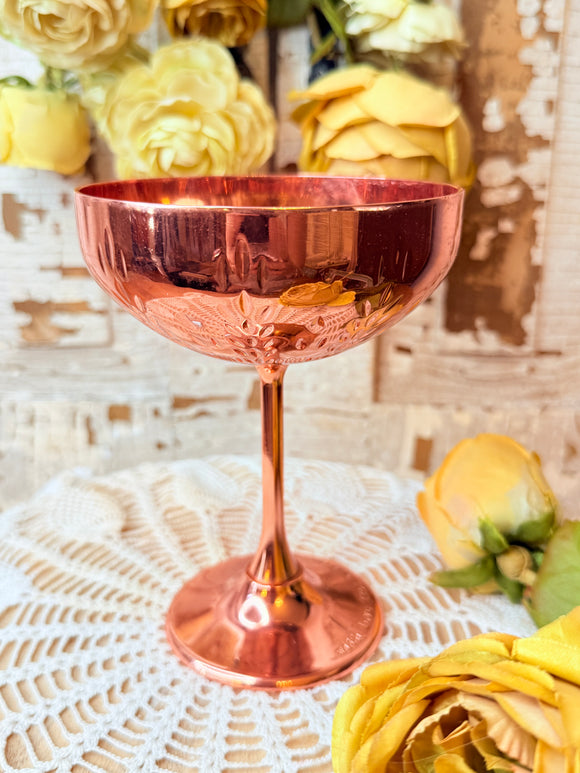 DECORATIVE COPPER CHAMPAGNE CUP