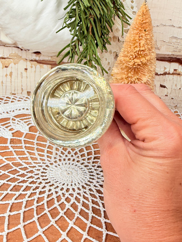 ANTIQUE GLASS AND BRASS DOORKNOB - 3 AVAILABLE