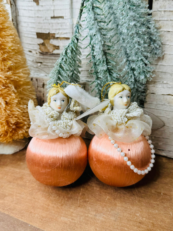 PAIR OF VINTAGE VICTORIAN ORNATE LADY ORNAMENTS