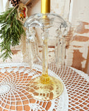 ANTIQUE VINTAGE FOSTORIA LUSTRE YELLOW CRYSTAL CANDELABRA - 2 AVAILABLE