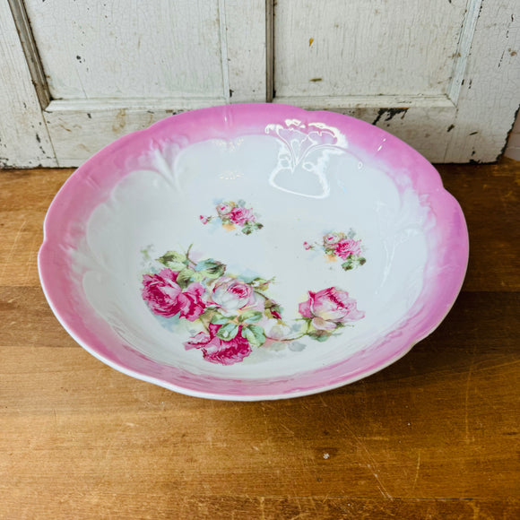 VINTAGE G. WEIGAND GERMANY PINK BOWL