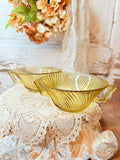 VINTAGE SET OF 2 FEDERAL GLASS AMBER 2 HANDLED SOUP BOWLS - 3 SETS AVAILABLE