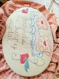 VINTAGE ADORABLE “FRIENDS ARE BERRY SPECIAL” HANDMADE WICKER EGG BASKET