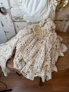 Antique handmade tablecloth ￼
