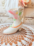 VINTAGE VICTORIAN HAND PAINTED BOOT PLANTER