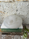 FROSTED GLASS FLORAL VINTAGE LIGHT FIXTURE