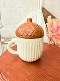 VINTAGE ACORN MUG AND TOP - 2 AVAILABLE