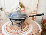 VINTAGE 5 PIECE SILVER CHAFFING PAN SET