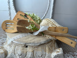 VINTAGE WOODEN KITCHEN UTENSIL SET - “IVY”