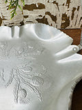 DETAILED ALUMINUM ETCHED BASKET TRAY VINTAGE