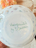 VINTAGE HAND PAINTED FENTON PINK CREST VASE