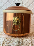 COPPER AND GOLDEN LION VINTAGE ICE BUCKET