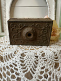 DAMASK IRON ANTIQUE VICTORIAN DOORBELL