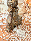 VINTAGE ORNATE FLORAL CANDLE HOLDER LARGE