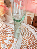 VINTAGE GREEN GLASS XLONG PASTRY ROLLING PIN WITH CORK RARE