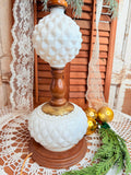 VINTAGE AMAZING MILK GLASS LAMP