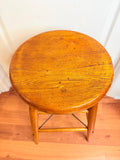 VINTAGE MID CENTURY OAK FARM COUNTER STOOL