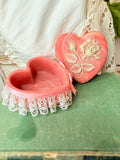 VINTAGE SOAPSTONE ROSE BOX