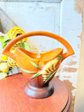 VINTAGE ROSEVILLE ORNATE PLANTER BASKET