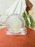 VINTAGE BLOWN GLASS SUNFLOWER CANDLE HOLDER