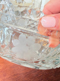 VINTAGE BRILLIANT AMERICAN CUT GLASS ETCHED OVAL BOWL
