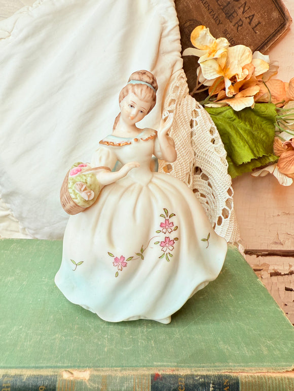 MADE IN JAPAN VINTAGE VICTORIAN GIRL STATUETTE