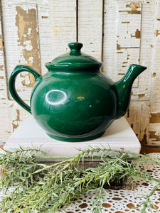 EMERALD GREEN VINTAGE TEAPOT